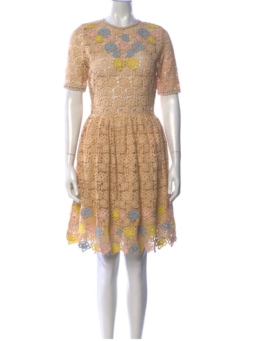 Anthropologie Manoush Robe of Roses crotchet floral cocktail dress